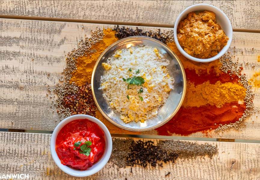 plate of indian spices